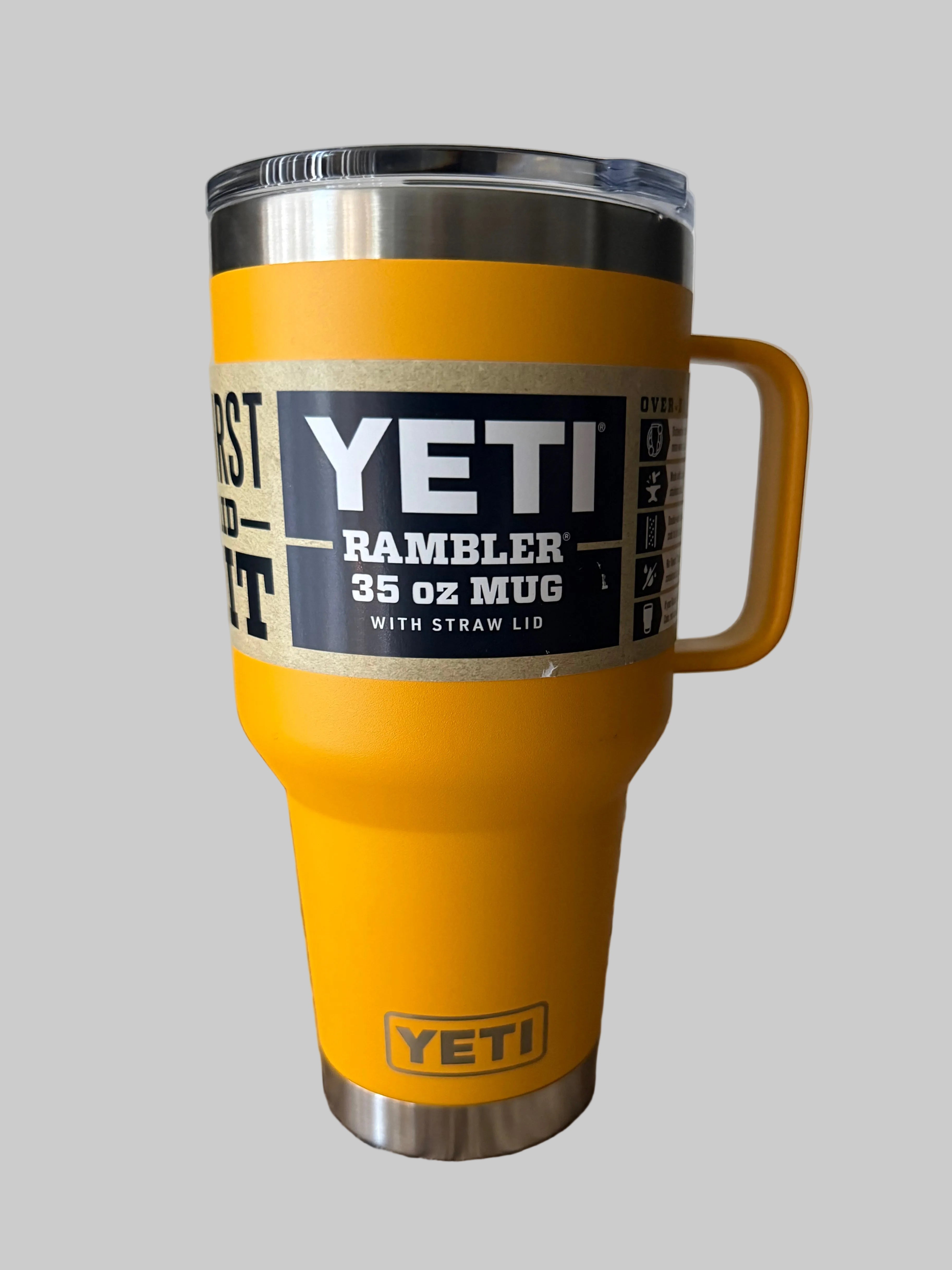 Yeti Rambler 35oz Orange Mug with Slide Top