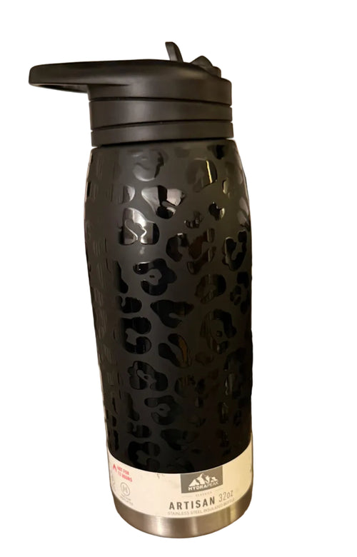 Artisan Hydrpeak Sleek Black bottle with Stainless bottom 32oz