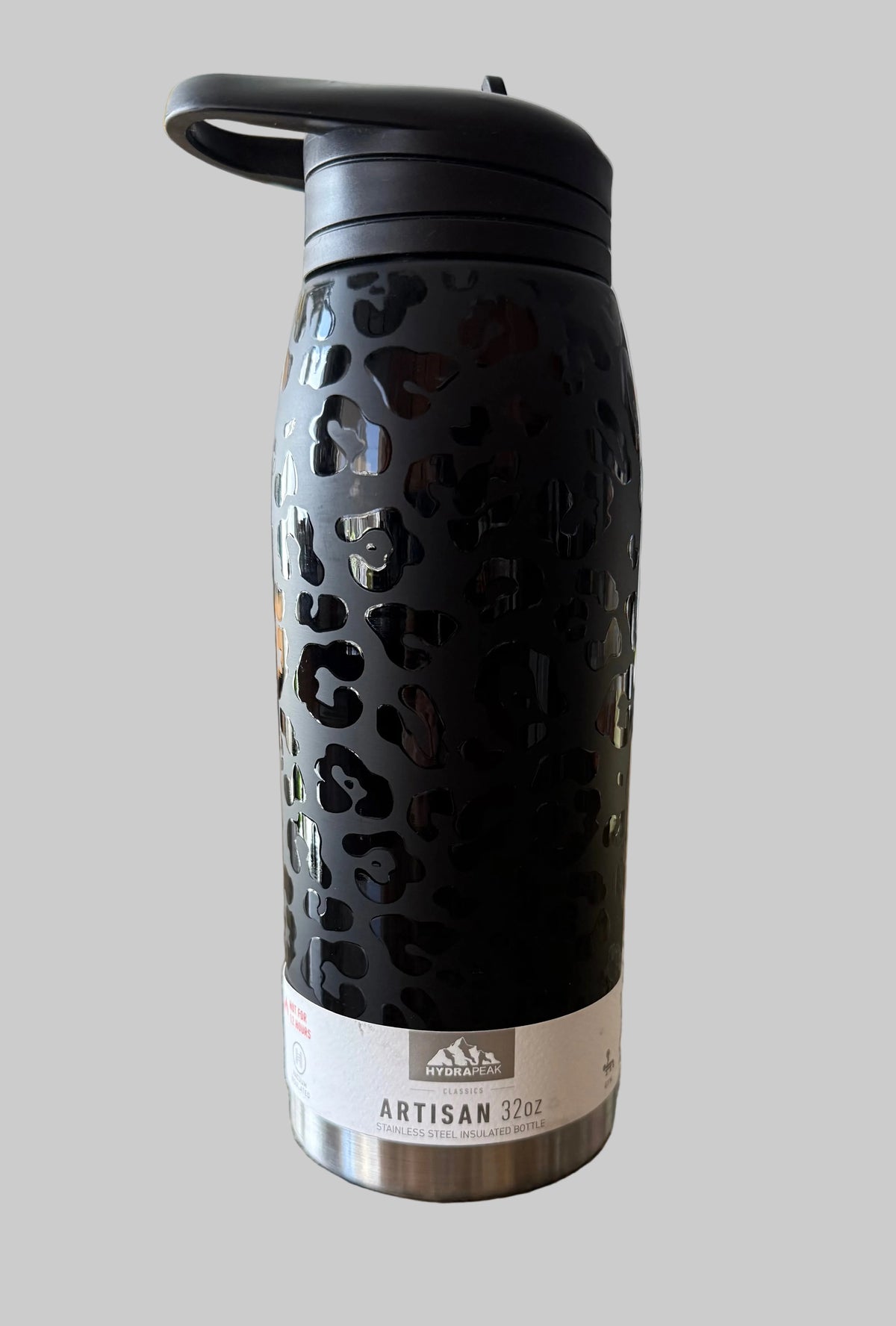 Artisan Hydraspeak Sleek Black bottle with Stainless bottom 32oz
