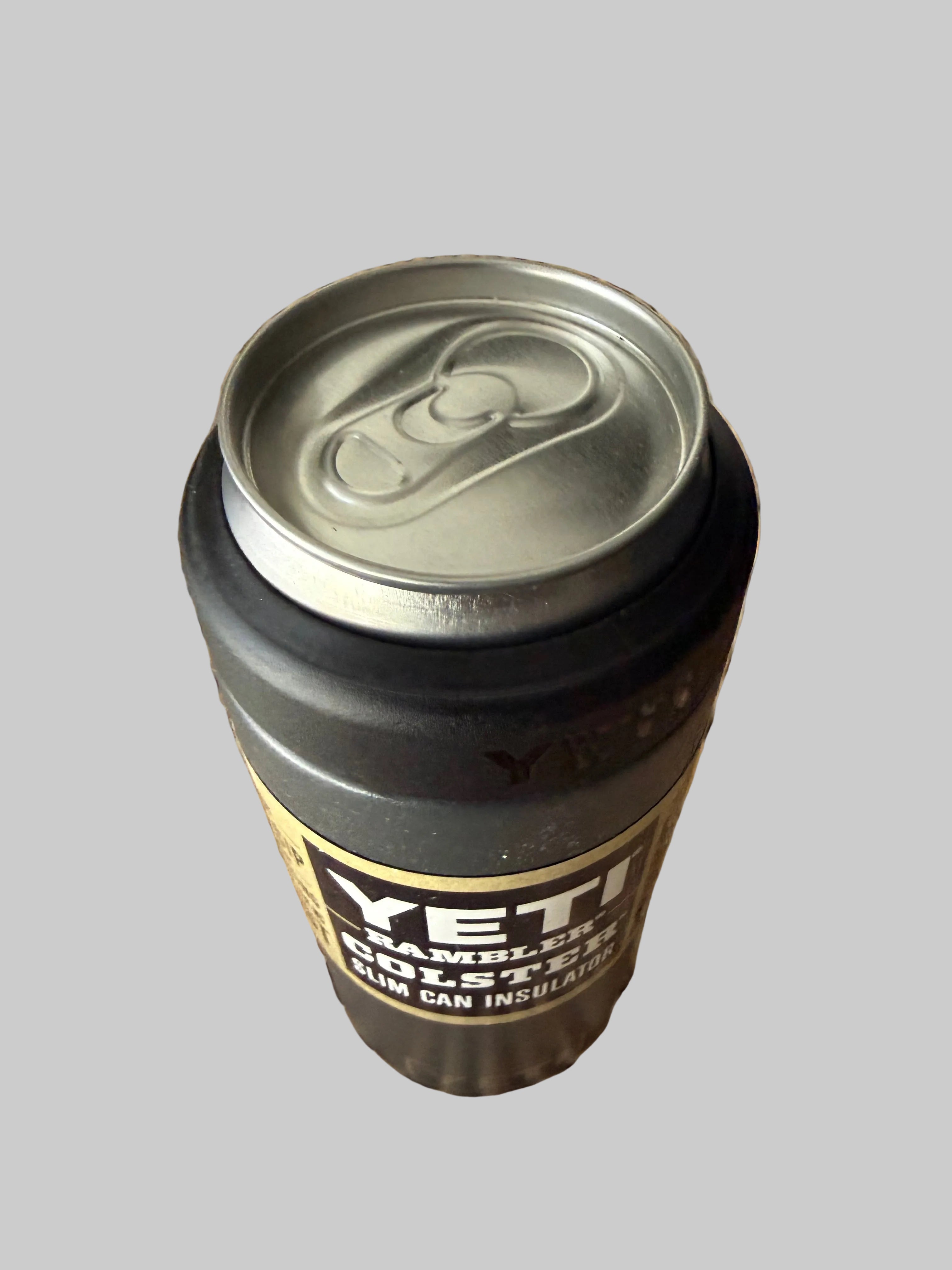 Yeti Rambler Gray Colster Slim Can Insulator