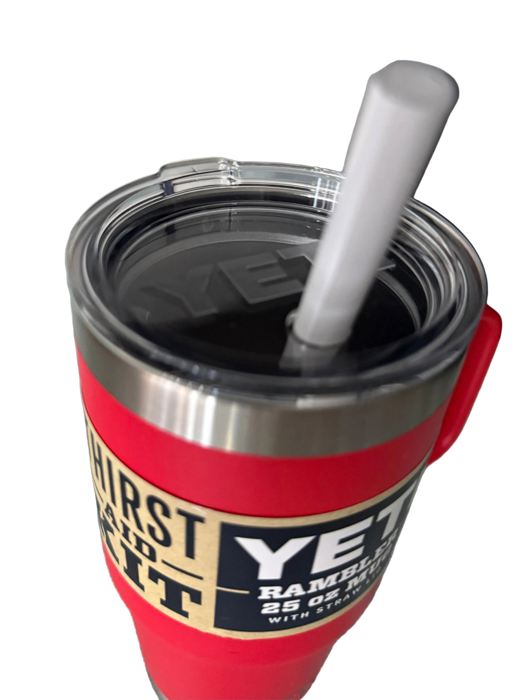 Yeti Rambler Mug 35oz Red with Straw Lid