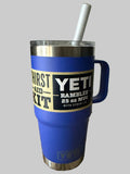 Yeti Rambler 25oz Purple/Blue Mig with Straw Top
