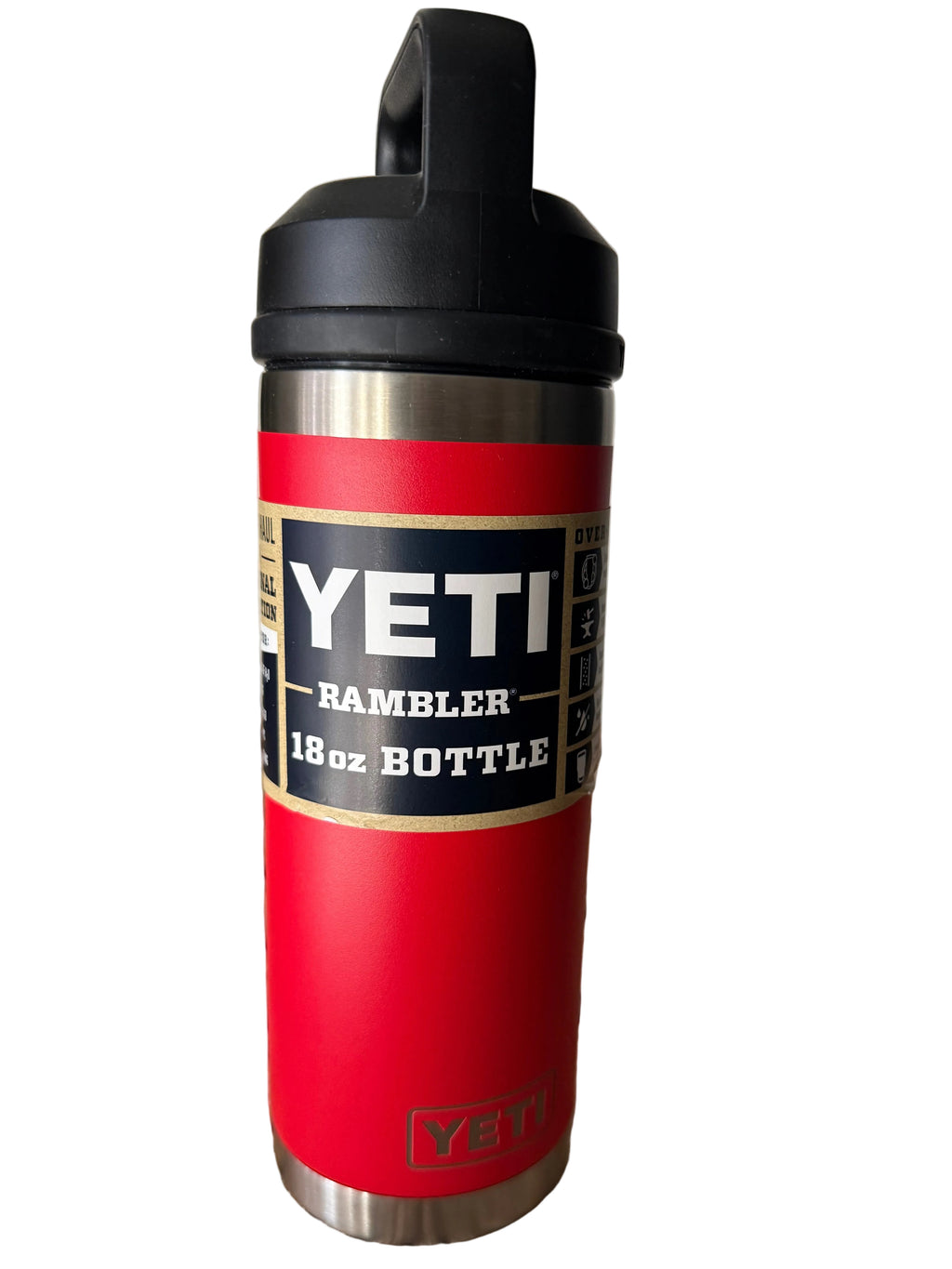 Yeti Rambler Red 18oz Bottle With Black Twist Top