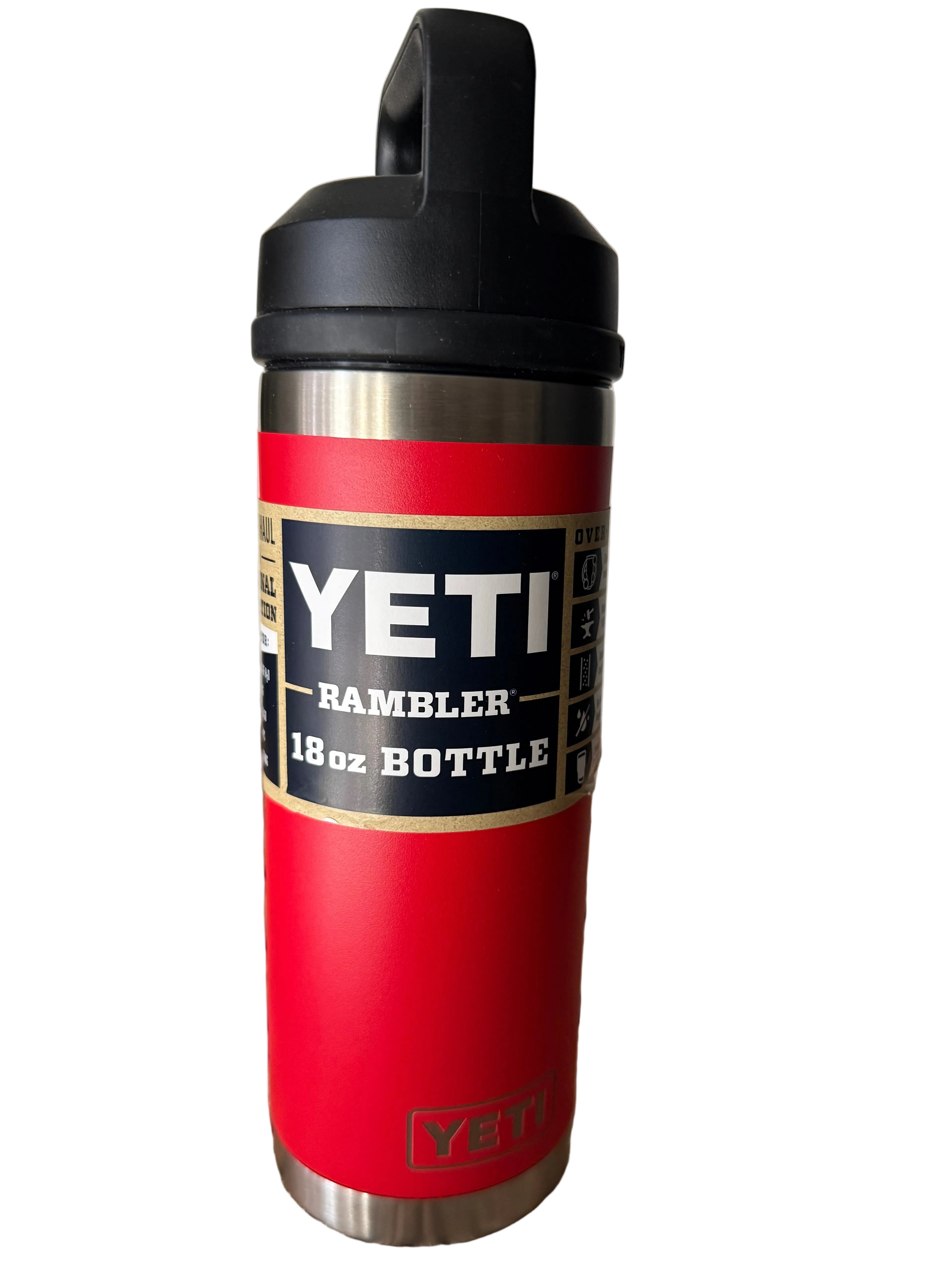 Yeti Rambler Red 18oz Bottle With Black Twist Top