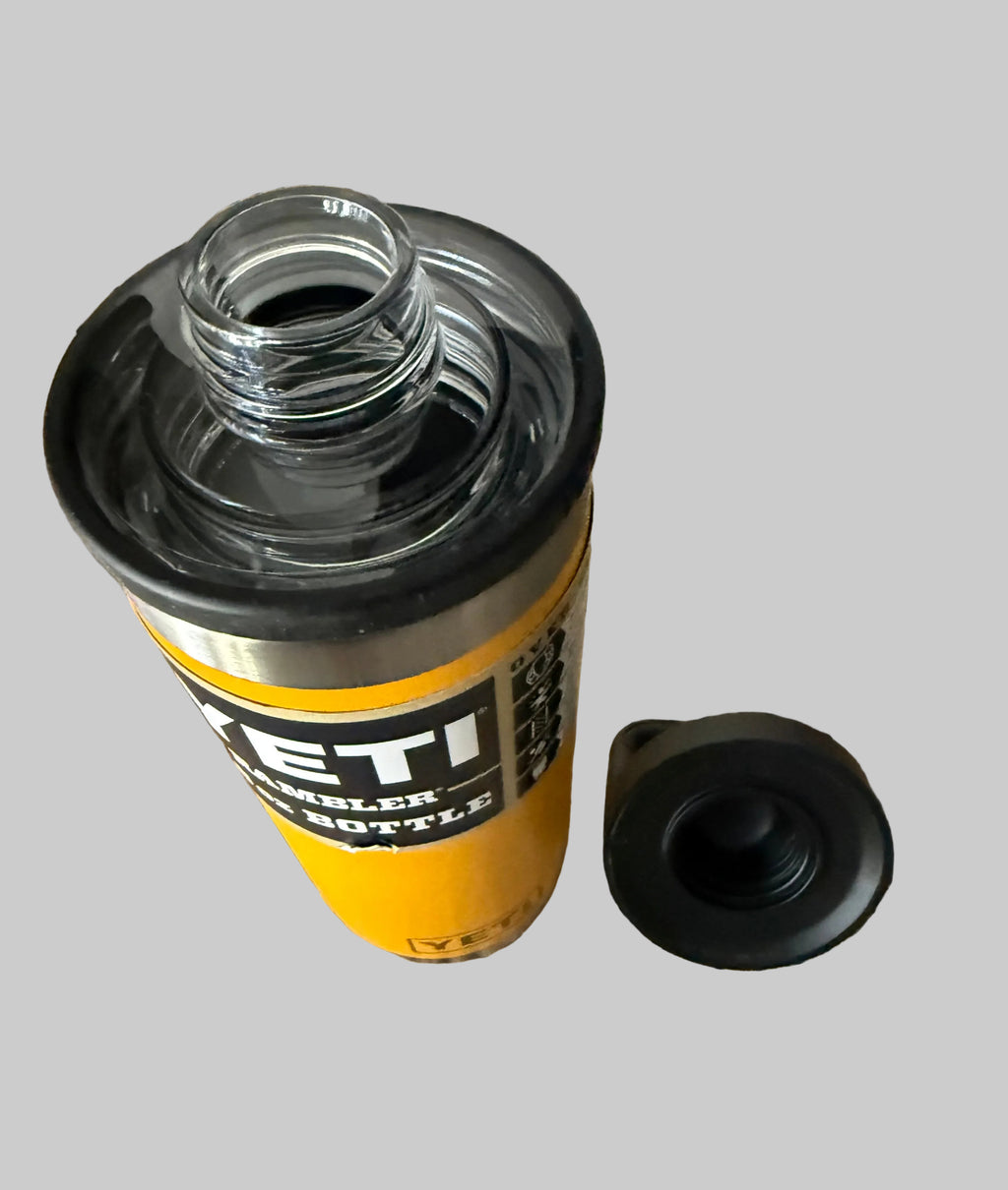 Yeti Rambler Yellow 18oz Bottle with Black Top